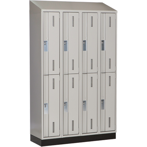 Casiers robustes Concorde, 2 niveaux, Bloc de 4, 48" x 18" x 82", Acier, Gris, Soud&eacute; (assembl&eacute;) PB Rental Co. Ltd.