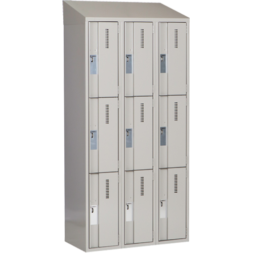 Casiers robustes Concorde, 3 niveaux, Bloc de 3, 36" x 18" x 78", Acier, Gris, Soud&eacute; (assembl&eacute;) PB Rental Co. Ltd.