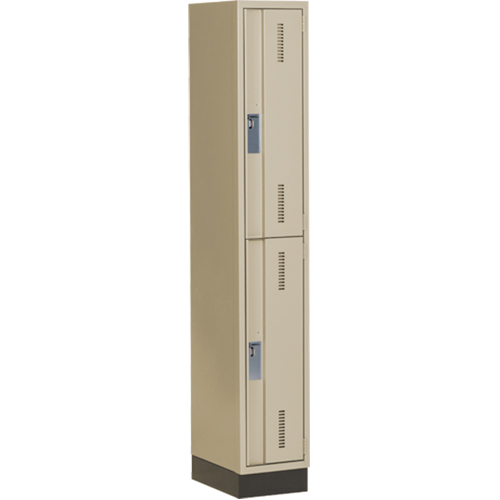 Concorde Heavy-Duty Lockers, 2 -tier, 12" x 18" x 76", Steel, Beige, Welded (Assembled) PB Rental Co. Ltd.