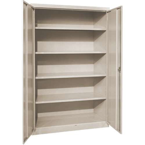 Deep Hi-Boy Storage Cabinet, Steel, 4 Shelves, 72" H x 36" W x 24" D, Beige PB Rental Co. Ltd.