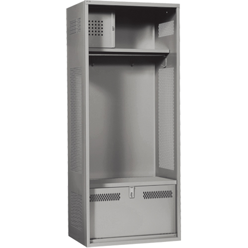 Gear Locker, Steel, 24" W x 24" D x 72" H, Grey PB Rental Co. Ltd.