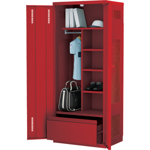 Deluxe Gear Locker, Steel, 36" W x 24" D x 72" H, Red PB Rental Co. Ltd.