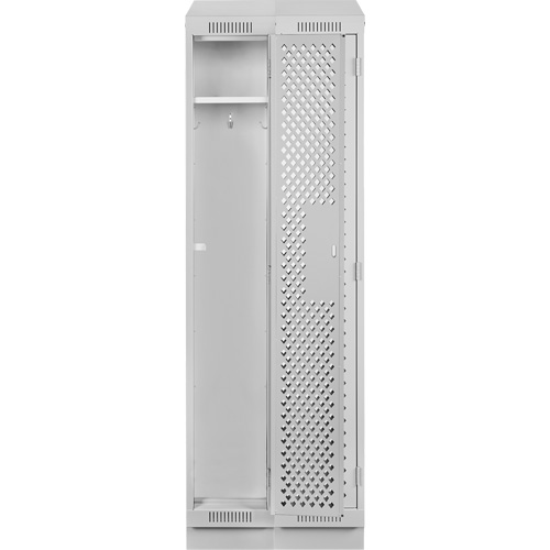 Clean Line Lockers, Bank of 2, 24" x 12" x 82", Steel, Grey, Rivet (Assembled), Perforated PB Rental Co. Ltd.
