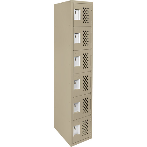 Petit casier perfor&eacute; Clean-Line, 6 niveaux, 15" x 72" x 12", Acier PB Rental Co. Ltd.
