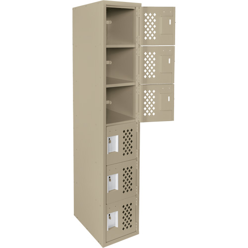Petit casier perfor&eacute; Clean-Line, 6 niveaux, 15" x 72" x 12", Acier PB Rental Co. Ltd.