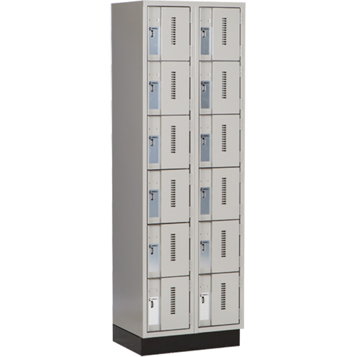 Casiers robustes Concorde, 6 niveaux, Bloc de 2, 24" x 18" x 76", Acier, Gris, Soud&eacute; (assembl&eacute;) PB Rental Co. Ltd.