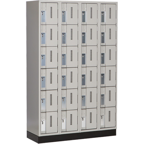 Casiers robustes Concorde, 6 niveaux, Bloc de 4, 48" x 18" x 76", Acier, Gris, Soud&eacute; (assembl&eacute;) PB Rental Co. Ltd.