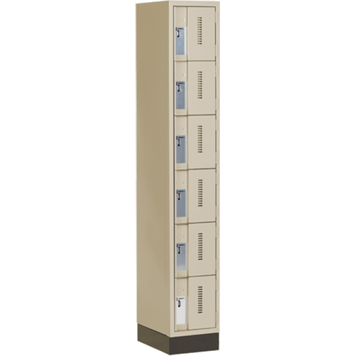 Casiers robustes Concorde, 6 niveaux, 12" x 18" x 76", Acier, Beige, Soud&eacute; (assembl&eacute;) PB Rental Co. Ltd.