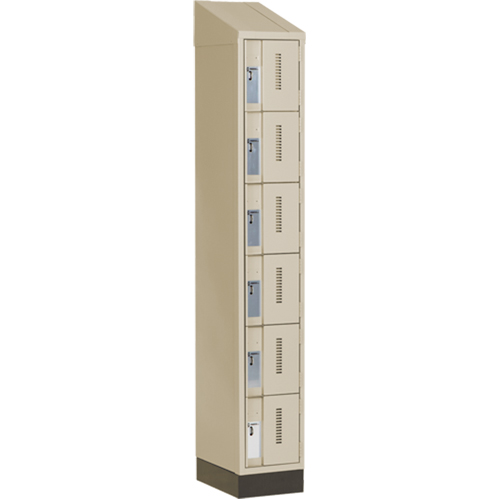 Casiers robustes Concorde, 6 niveaux, 12" x 18" x 82", Acier, Beige, Soud&eacute; (assembl&eacute;) PB Rental Co. Ltd.