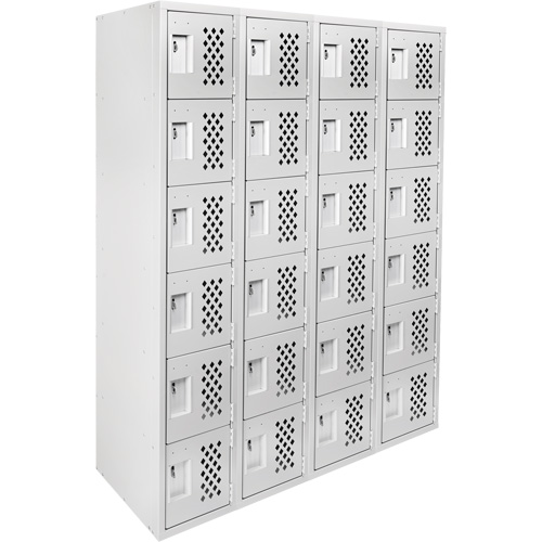 Clean Line Lockerettes, 6 -tier, Bank of 4, 18" x 72" x 12", Steel PB Rental Co. Ltd.