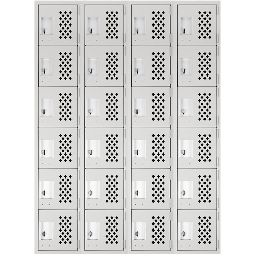 Clean Line Lockerettes, 6 -tier, Bank of 4, 18" x 72" x 12", Steel PB Rental Co. Ltd.