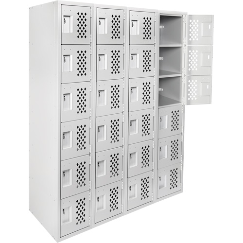 Clean Line Lockerettes, 6 -tier, Bank of 4, 18" x 72" x 12", Steel PB Rental Co. Ltd.