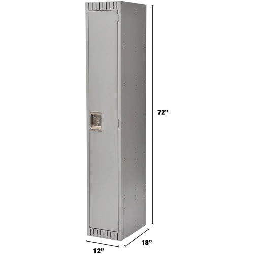 Lockers, 12" x 18" x 72", Steel, Grey, Rivet (Assembled) PB Rental Co. Ltd.