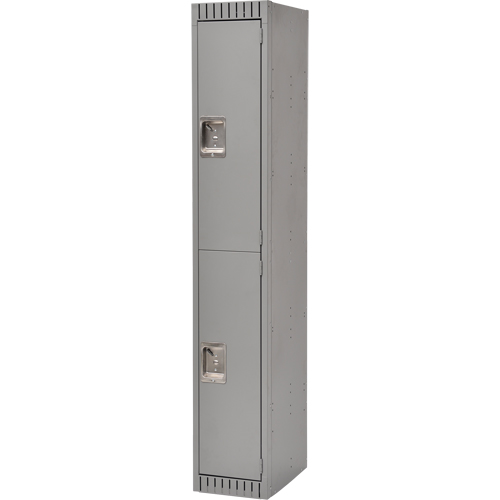 Casiers, 2 niveaux, 12" x 18" x 72", Acier, Gris, Rivet (assembl&eacute;) PB Rental Co. Ltd.