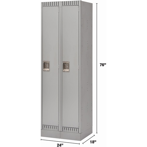 Casiers, Bloc de 2, 24" x 18" x 76", Acier, Gris, D&eacute;mont&eacute; PB Rental Co. Ltd.