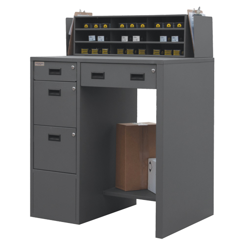 Shop Desk, 39" W x 29" D x 53" H, Grey PB Rental Co. Ltd.