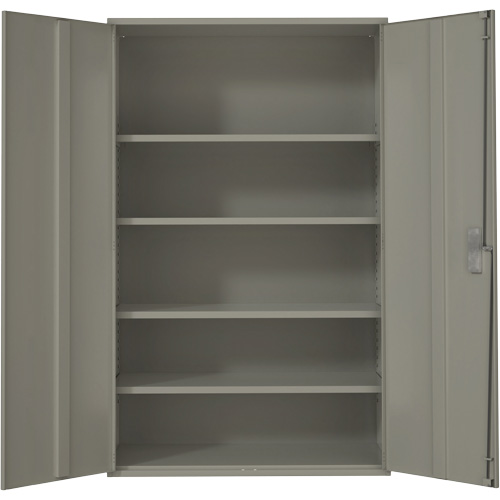 Extra Wide Hi-Boy Storage Cabinet, Steel, 4 Shelves, 72" H x 48" W x 24" D, Grey PB Rental Co. Ltd.