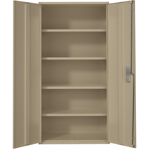 Hi-Boy Storage Cabinet, Steel, 4 Shelves, 72" H x 36" W x 18" D, Beige PB Rental Co. Ltd.