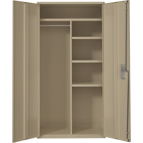 Armoire de rangements combin&eacute;s, Acier, 6 Tablettes, 72" h x 36" la x 18" P, Beige PB Rental Co. Ltd.