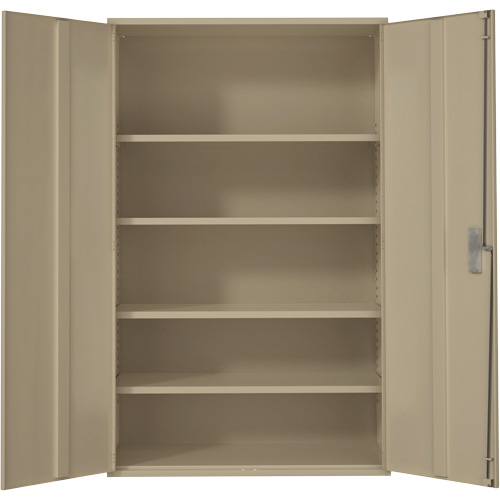 Extra Wide Hi-Boy Storage Cabinet, Steel, 4 Shelves, 72" H x 48" W x 24" D, Beige PB Rental Co. Ltd.