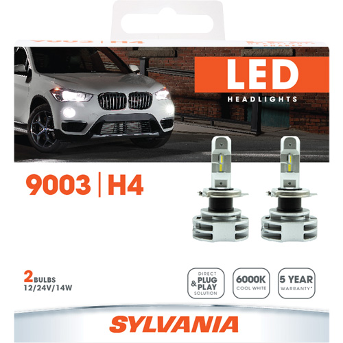 9003 Ampoule pour feu avant, DEL, 12 W/14 W/24 W, Blanc PB Rental Co. Ltd.