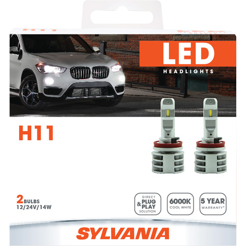Ampoule pour feu avant H11, DEL, 13,2 W/17 W, Blanc PB Rental Co. Ltd.