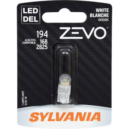 195 Mini-ampoule automobile Zevo, DEL, 0,7 W, Blanc PB Rental Co. Ltd.