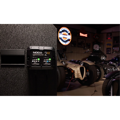 Genius&reg; 2X2 2-Bank, 4-Amp Battery Charger PB Rental Co. Ltd.