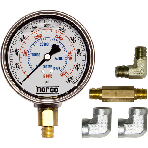 Hydraulic Gauge with Fittings, 4" , Bottom Mount, Analogue PB Rental Co. Ltd.