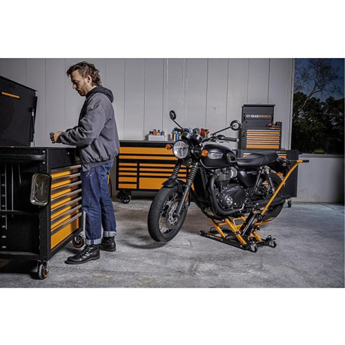 ATV and Motorcycle Jack, 0.75 Ton(s) Capacity, 4-2/3" Lowered, 14-1/2" Raised, Manual Hydraulic PB Rental Co. Ltd.