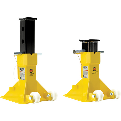 EZ-Wheel Jack Stand, Locking Pin, 22 Tons Capacity, 13-1/2" - 20" H PB Rental Co. Ltd.