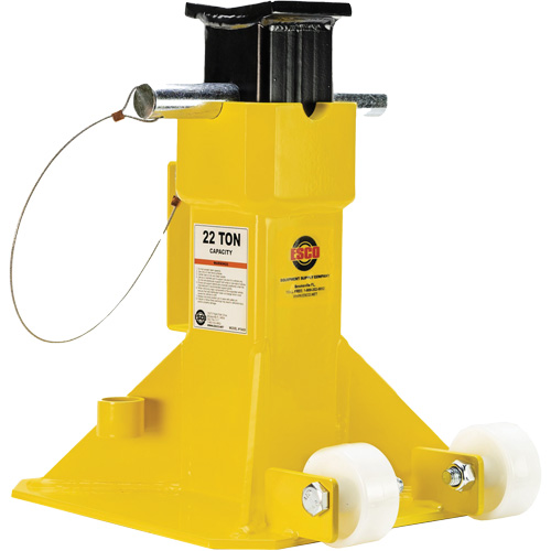 EZ-Wheel Jack Stand, Locking Pin, 22 Tons Capacity, 13-1/2" - 20" H PB Rental Co. Ltd.