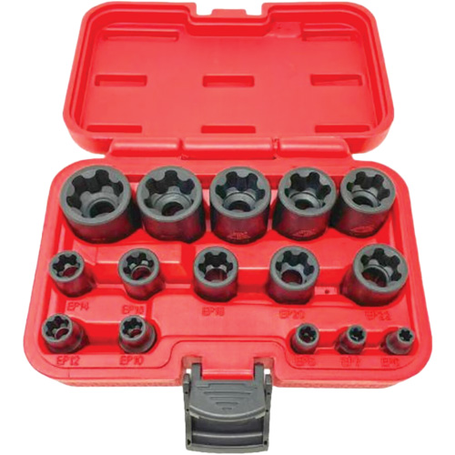 Jeu de douilles EP "Star" plus, 15 Morceaux, Prise de 1/4"/3/8"/1/2" PB Rental Co. Ltd.