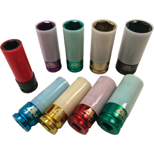 Jeu de douilles &agrave; chocs principales &agrave; paroi mince, 9 Morceaux, Prise de 1/2" PB Rental Co. Ltd.