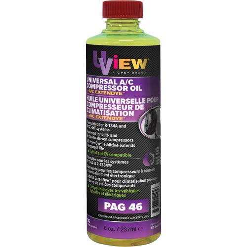 Huile universelle PAG 46 avec ExtenDye pour syst&egrave;me de climatisation, 237 ml, Bouteille PB Rental Co. Ltd.
