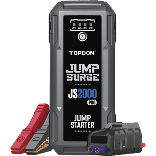 D&eacute;marreur de secours, banque d'alimentation et lampe de poche JumpSurge2000Pro &agrave; 2500 A de pointe PB Rental Co. Ltd.