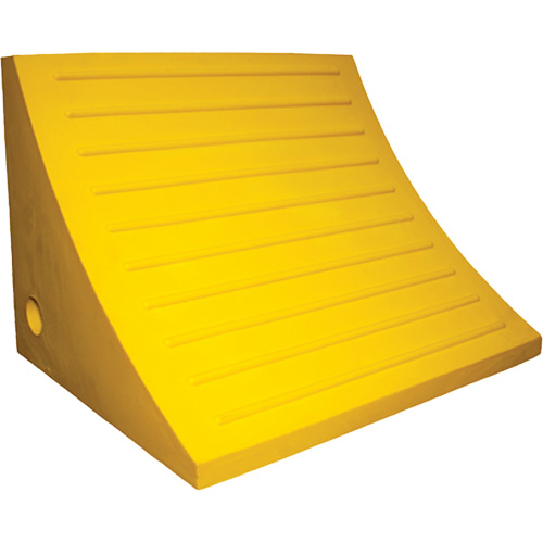Wheel Chock, Polyurethane, Yellow, 15-1/4" W x 12-1/8" D x 10-3/4" H PB Rental Co. Ltd.