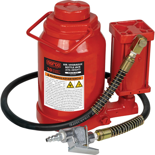Cric-bouteille hydraulique de hauteur standard, 30 tonne(s), Air comprim&eacute;/hydraulique, 19-7/10" Hauteur &eacute;lev&eacute;e PB Rental Co. Ltd.