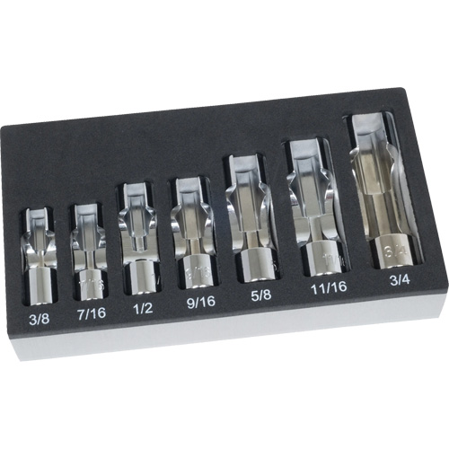 SAE Flare Nut Socket Set with Foam Tray, 7 Pieces, 3/8" Drive Size PB Rental Co. Ltd.