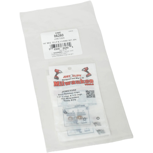 Jeu de clips et joints toriques de 1/4 po pour Milwaukee - en vrac PB Rental Co. Ltd.
