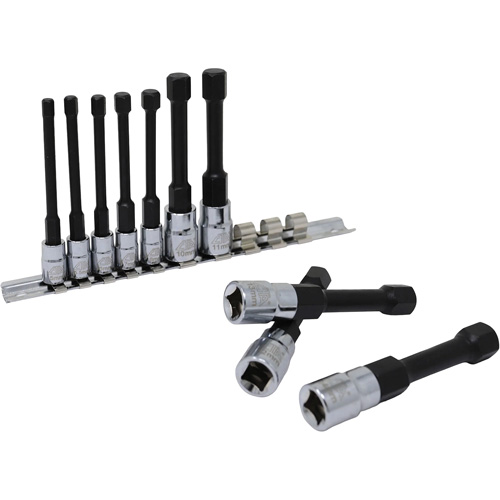 Metric Hex Socket Bit Set with Reduced Shank, 10 Pieces, 1/4"/3/8" Drive Size PB Rental Co. Ltd.