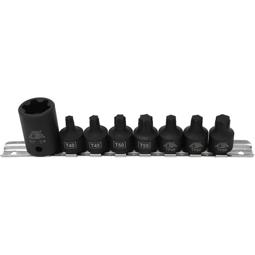 Jeu de douilles/embouts de boulon de caisse de camionnettes, 8 Morceaux, Prise de 1/2"/3/8" PB Rental Co. Ltd.