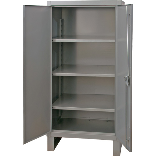 Extra Heavy-Duty Cabinet, Steel, 3 Shelves, 66" H x 36" W x 24" D, Grey PB Rental Co. Ltd.