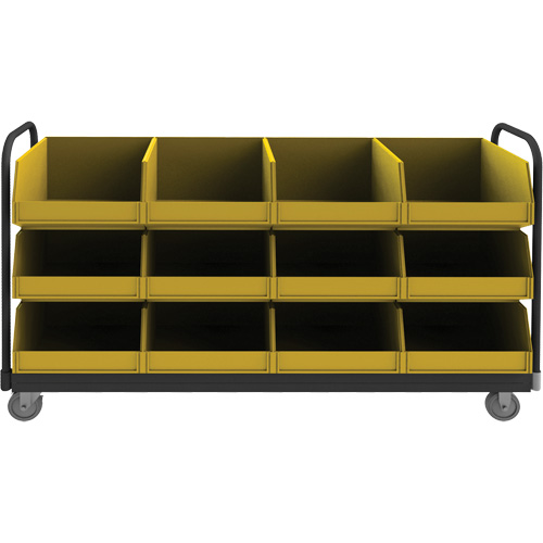 Mobile Tub Rack, Double-sided, 12 bins, 78" W x 18" D x 47" H PB Rental Co. Ltd.