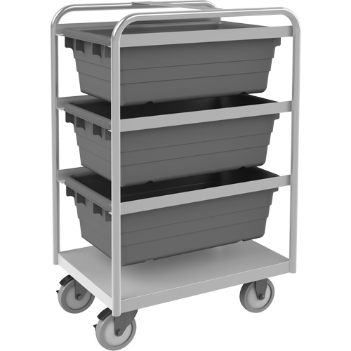 Mobile Tub Rack, Double-sided, 3 bins, 26" W x 18" D x 42" H PB Rental Co. Ltd.