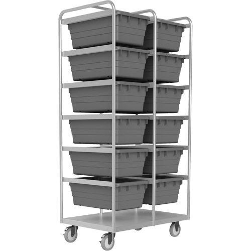 R&acirc;telier mobile, &agrave; deux c&ocirc;t&eacute;s, 12 bacs, 26" la x 36" p x 74" h PB Rental Co. Ltd.