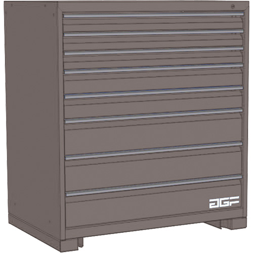 Modular Drawer Cabinet, 8 Drawers, 60" W x 28" D x 40" H, Grey PB Rental Co. Ltd.