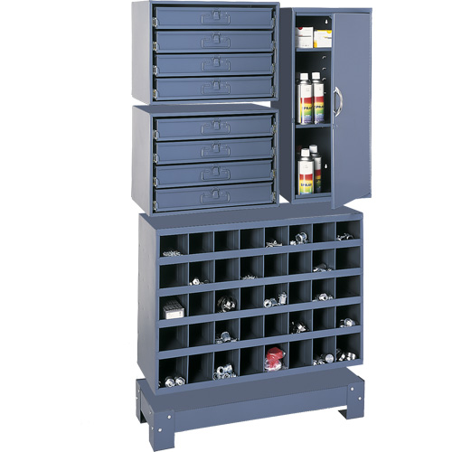 Unit&eacute; de stockage modulaire pour petites pi&egrave;ces, Acier, 8 tiroirs, 33-3/4" x 12-1/4" x 59-5/8", Gris PB Rental Co. Ltd.