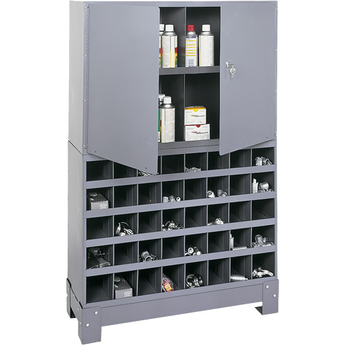 Unit&eacute; de stockage modulaire pour petites pi&egrave;ces, Acier, 0 tiroirs, 33-3/4" x 12-1/4" x 53-1/2", Gris PB Rental Co. Ltd.