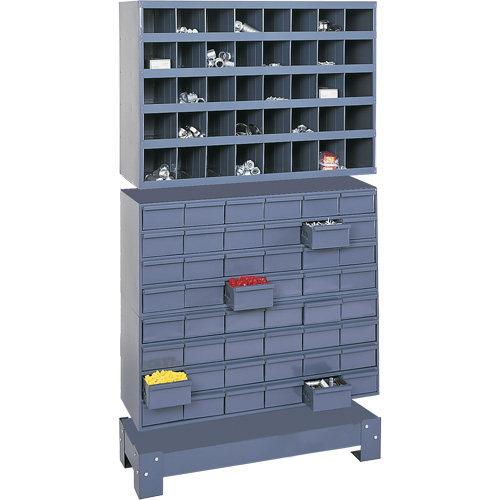 Unit&eacute; de stockage modulaire pour petites pi&egrave;ces, Acier, 48 tiroirs, 33-3/4" x 12-1/4" x 58-3/8", Gris PB Rental Co. Ltd.